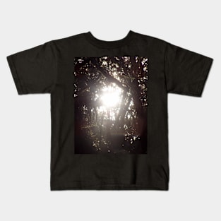 Forest Sun Rays in the Snow #49 Kids T-Shirt